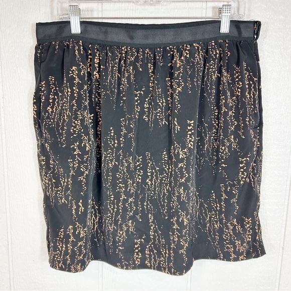Gap Black and Gold Midi Skirt Size 8 - Picture 1 of 13